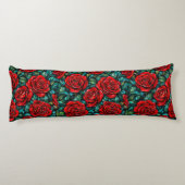 Coussins Longs Motif de roses rouges (Dos)