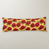 Coussins Longs motif de roses rouges 3d (Dos)
