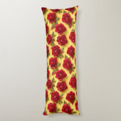 Coussins Longs motif de roses rouges 3d (Dos (Vertical))