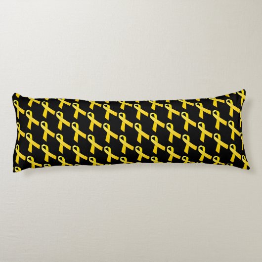 Coussins Longs Motif de sensibilisation au ruban jaune (Dos)