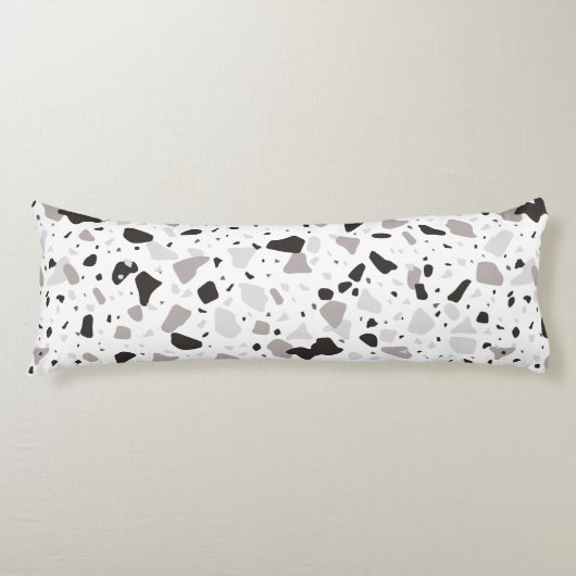Coussins Longs Motif de Terrazzo monochromatique (Devant)