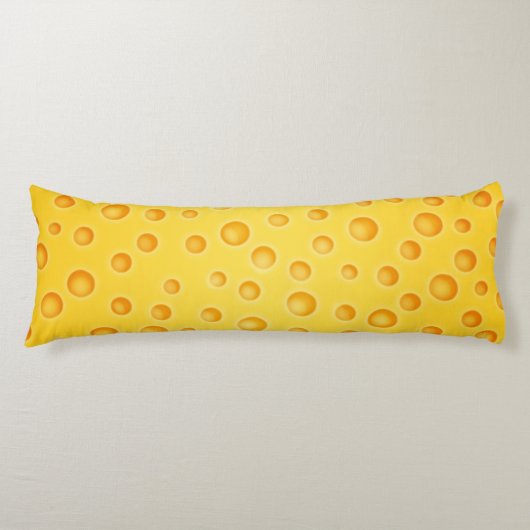 Coussins Longs Motif de texture de Cheezy de fromage suisse (Devant)