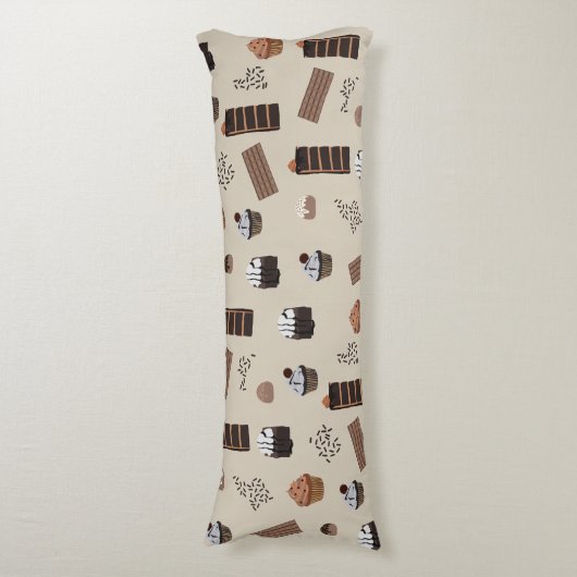 Coussins Longs Motif de thème chocolat (Devant (Vertical))