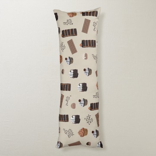Coussins Longs Motif de thème chocolat (Dos (Vertical))