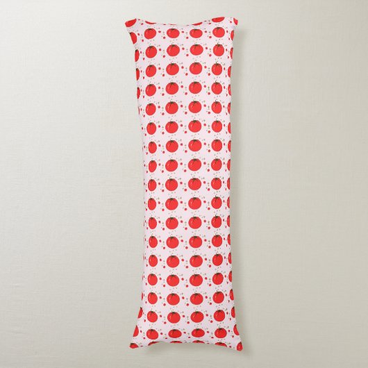 Coussins Longs Motif de tomate rouge mignon (Devant (Vertical))