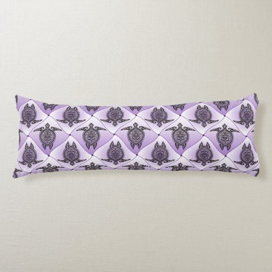 Coussins Longs Motif de tortues de mer chamanique - violet (Devant)