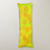Coussins Longs Motif de tourbillons jaune vert orange (Dos (Vertical))