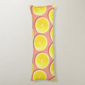 Coussins Longs Motif de tranches de citron d'été (Dos (Vertical))