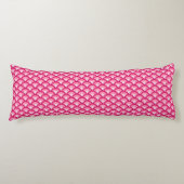 Coussins Longs Motif de vague Art Déco - fuchsia et corail (Devant)