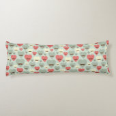 Coussins Longs Motif de Valentine avec le coeur et la moustache (Dos)