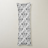 Coussins Longs Motif décoratif noir blanc arabesque (Dos (Vertical))