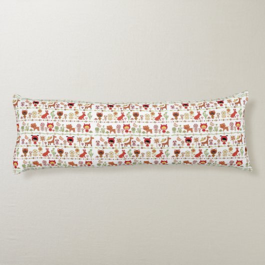 Coussins Longs Motif d'enfant et d'animaux (Dos)