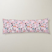 Coussins Longs motif des chats et des fleurs (Dos)
