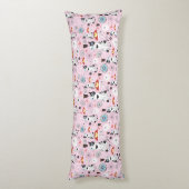 Coussins Longs motif des chats et des fleurs (Dos (Vertical))