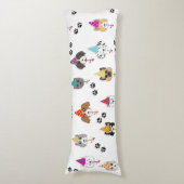 Coussins Longs Motif des chiens de fête d'anniversaire (Devant (Vertical))