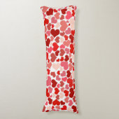 Coussins Longs Motif Des Coeurs, Coeurs Rouges, Amour (Devant (Vertical))