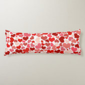 Coussins Longs Motif Des Coeurs, Coeurs Rouges, Amour (Devant)