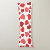 Coussins Longs Motif Des Coeurs, Coeurs Rouges, Motif Des Coeurs (Devant (Vertical))