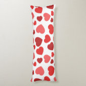 Coussins Longs Motif Des Coeurs, Coeurs Rouges, Motif Des Coeurs (Dos (Vertical))