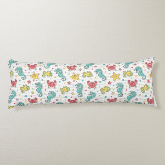 Coussins Longs motif des créatures de mer (Dos)