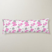 Coussins Longs Motif Des Eléphants Roses, Eléphants Mignons, Étoi (Dos)