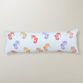 Coussins Longs Motif des hippocampes colorés (Dos)