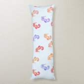 Coussins Longs Motif des hippocampes colorés (Dos (Vertical))
