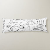 Coussins Longs Motif des os fossiles de dinosaures (Dos)