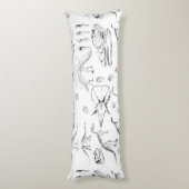 Coussins Longs Motif des os fossiles de dinosaures (Dos (Vertical))