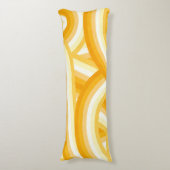 Coussins Longs Motif des rayures arc-en-ciel jaune rétro (Devant (Vertical))