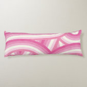 Coussins Longs Motif des rayures arc-en-ciel rose rétro (Dos)