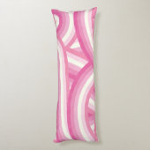 Coussins Longs Motif des rayures arc-en-ciel rose rétro (Dos (Vertical))