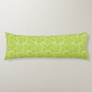 Coussins Longs Motif des tranches vertes de chaux