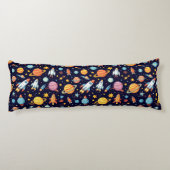 Coussins Longs Motif d'exploration spatiale coloré (Dos)