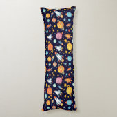 Coussins Longs Motif d'exploration spatiale coloré (Dos (Vertical))