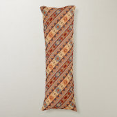 Coussins Longs Motif diagonal de conception sud-ouest Tan (Devant (Vertical))