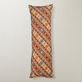 Coussins Longs Motif diagonal de conception sud-ouest Tan (Dos (Vertical))