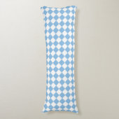 Coussins Longs Motif diamant à carreaux bleu blanc (Devant (Vertical))