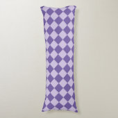 Coussins Longs Motif diamant à carreaux violets (Devant (Vertical))