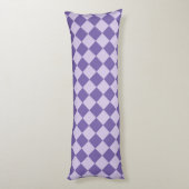 Coussins Longs Motif diamant à carreaux violets (Dos (Vertical))