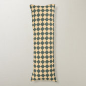 Coussins Longs Motif Diamant à Damier Jaune Vert (Devant (Vertical))