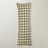 Coussins Longs Motif Diamant à Damier Jaune Vert (Dos (Vertical))