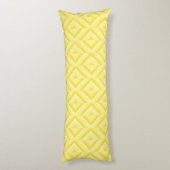 Coussins Longs Motif diamant à trois tons jaune (Dos (Vertical))