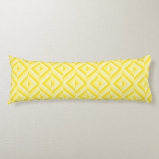 Coussins Longs Motif diamant à trois tons jaune (Devant)