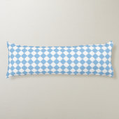 Coussins Longs Motif diamant bleu blanc Checker (Devant)