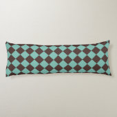 Coussins Longs Motif diamant Brown Turquoise Checker  (Dos)