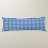 Coussins Longs Motif diamant damier bleu (Dos)