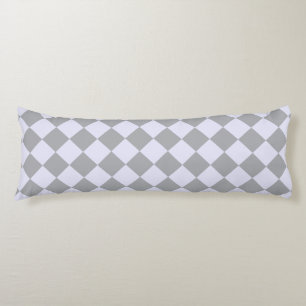 Coussins Longs Motif diamant en gris et lavande