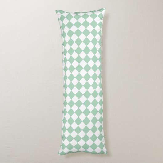 Coussins Longs Motif diamant Green White Checker (Dos (Vertical))