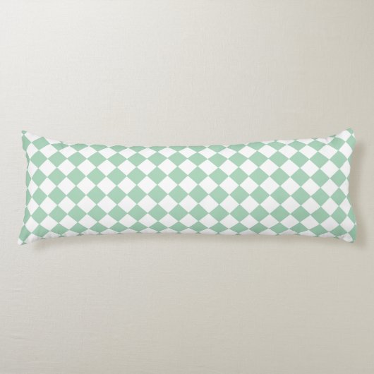 Coussins Longs Motif diamant Green White Checker (Devant)